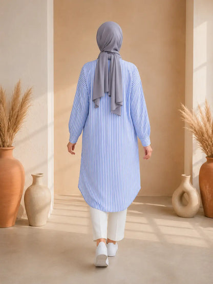 Chemise Nora Rayée – Élégance & Confort Oversize