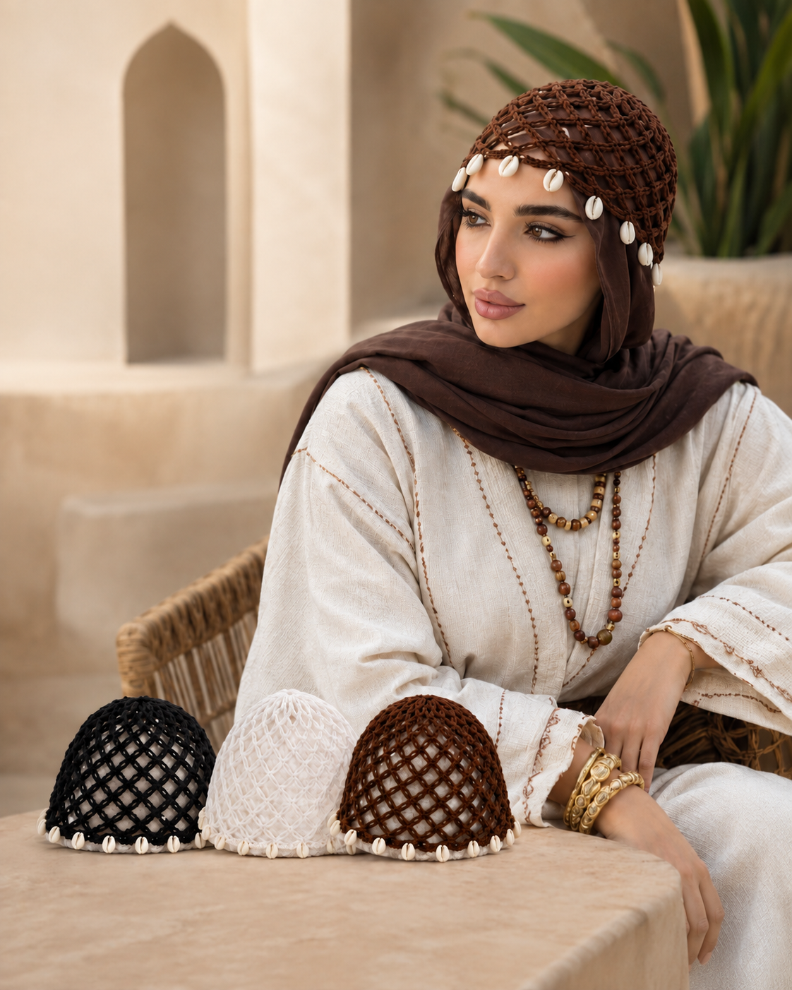Pack Bohème – 3 Bonnets Coquillages ⭐⭐⭐⭐⭐