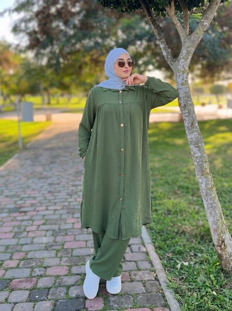 Ensemble Ample Élégance – Tunique Longue & Pantalon