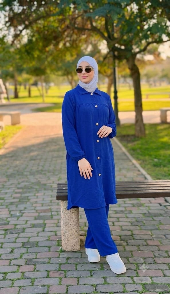 Ensemble Ample Élégance – Tunique Longue & Pantalon