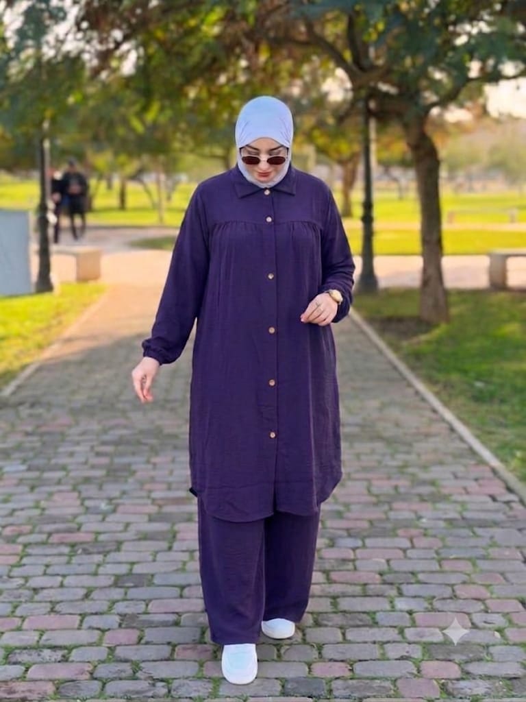Ensemble Ample Élégance – Tunique Longue & Pantalon
